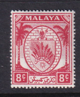 Negri Sembilan: 1949/55   Arms     SG48    8c   Scarlet  MNH - Negri Sembilan