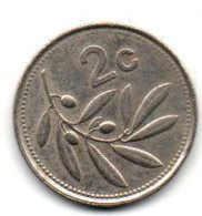 1991 - Malta  2 Cents       ---- - Malta