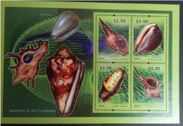 Coquillages Shells // Bloc Neuve ** MNH ; Nevis YT 2285/2288 (2011) Cote 12 € - Schelpen