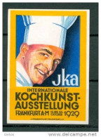 Werbemarke Cinderella Poster Stamp Kochkunst Ausstellung Frankfurt JKA 1929 #386 - Vignetten (Erinnophilie)