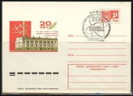 RUSSIA USSR Stamped Stationery Special Cancellation USSR Se SPEC 2866 World's First Nuclear Power Plant 20th Anniversary - Sin Clasificación