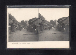 (25/03/24) JAPON-CPA UN VILLAGE AU HAKONI - CARTE STEREO - Otros & Sin Clasificación