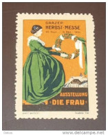 Werbemarke Cinderella Poster Stamp Grazer Herbstmesse Die Frau 1914 #333 - Vignetten (Erinnophilie)