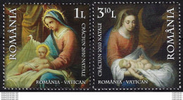 2010 Romania Natale Congiunto Con Vaticano 2v. MNH - Annate Complete