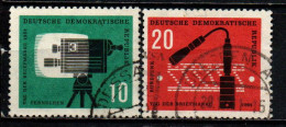 DDR - 1961 - GIORNATA DEL FRANCOBOLLO: MACCHINA DA PRESA E MICROFONO DA STUDIO - USATI - Used Stamps