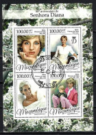 Mozambique 2016 Célébrités Lady Diana (5) Yvert N° 7130 à 7133 Oblitérés Used - Mozambique