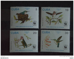 Cuba 1992 WWF Faune Menacée D'extinction Vogels Oiseau-mouche Birds Yv 3224-3227 MNH ** - Nuovi