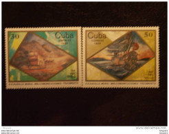 Cuba 1989 Diligence Et Navire Postal Fresque Murale Yv 2933-2934 MNH ** - Nuovi