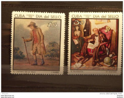 Cuba 1968 Tableaux Journée Du Timbre Schilderij Peinture  Yv 1233-1234 MNH ** - Unused Stamps