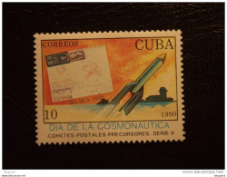 Cuba 1990 Transport Postal Par Fusées Lettre Belgique Yv 3018 MNH ** - Ungebraucht