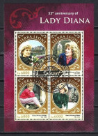 Sierra Leone 2016 Célébrités Lady Diana (9) Yvert N° 5757 à 5760 Oblitérés Used - Sierra Leone (1961-...)