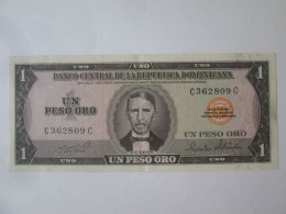 Republica Dominicana 1 Peso Oro 1975 AUNC Banknote See Pictures - República Dominicana