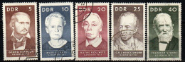 DDR - 1967 - PERSONALITA': GEORG HERWEGH, MARIE CURIE, KATHE KOLLWITZ, J.J. WINCKELMANN, THEODOR STORM - USATI - Used Stamps