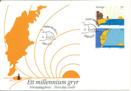 Sweden FDC 27-12-1999 Complete Set Of 2 MILLENNIUM With Cachet - FDC