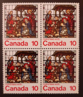 Canada 1976 MNH Sc #698**  4 X 10c Block, Christmas 1976 - Ongebruikt