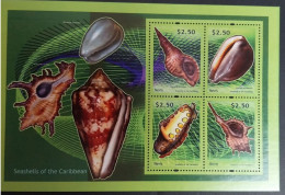 Coquillages Shells // Bloc Neuve ** MNH ; Nevis YT 2285/2288 (2011) Cote 12 € - St.Kitts Und Nevis ( 1983-...)