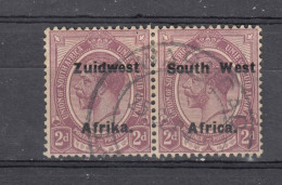 South West Africa 1924 - Overprinted 2d. Pair, Vf Used (e-718) - Südwestafrika (1923-1990)