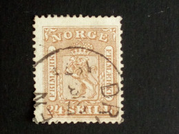 NORWEGEN MI-NR. 10 GESTEMPELT(USED) WAPPEN 1863 - Gebraucht