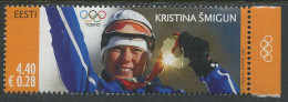 Estonia:Unused Stamp Torino Olympic Games, Olympic Champion Kristiina Šmigun, 2006, MNH - Invierno 2006: Turín