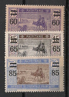 MAURITANIE - 1922-25 - N°YT. 36 à 38 - Série Complète - Neuf Luxe ** / MNH / Postfrisch - Ungebraucht