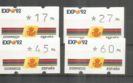 ESPAÑ ATM KLUSSENDORF EXPO 92 SEVILLA 3 DIGITOS 4 VALORES - 1992 – Sevilla (España)