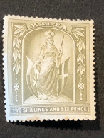 SG 34. 2s 6d Olive Grey MH* - Malta (...-1964)