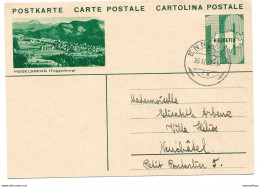 103 - 99 - Entier Postal Avec Illustration "Mogelsberg" Superbe Cachet à Date Ennenda 1932 - Entiers Postaux