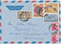 India Air Mail Cover Sent To Denmark 30-7-1973 - Airmail