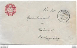 103 - 95 - Entier Postal Avec Cachet à Date De Rorschach 1877 - Attention Petits Trous à Droite - Entiers Postaux