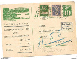 103 - 94 - Entier Postal "Nachnahme" Illustration Rigi - Affranchissement Complémentiare 1926 - Entiers Postaux