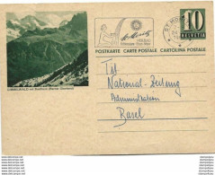 103 - 91 - Entier Postal Avec Illustration "Gimmelwald" Superbe Oblit Mécanique 1965 - Attention Toute Ptite Déchirure - Entiers Postaux