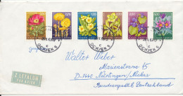 Yugoslavia Cover Sent To Germany Osijek 26-5-1969 With Complete Set Of 6 Flowers - Briefe U. Dokumente