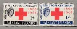 FALKLAND ISLANDS 1963 Red Cross MH(*) Mi 142-143 #33805 - Falklandeilanden