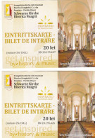 2 TICKET TICKETS BLACK CHURCH SCHWARZE KIRCHE BRASOV ENTRANCE BRASOV ROMANIA - Tickets - Entradas