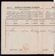 DDFF 810 -- Changement De Résidence De AALBEKE (Cachet Admin. Communale) Via COURTRAI Vers BLANKENBERGHE 1875 - Zonder Portkosten