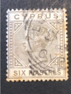 CYPRUS. SG 21. 6 Piastre Olive Grey And - Chipre (...-1960)