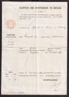 DDFF 811 -- Papier Fiscal Kantoor Der Hypotheken Te BRUGGE 1884 - Notaris Titeca Te HOOGHLEDE - Documenti