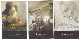 3 TICKET TICKETS MUSEUM LOUVRE ENTRANCE LEONARD VE VINCI AND JOHANNES VERMEER FRANCE - Tickets - Entradas