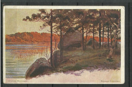 FINLAND Imperial Russia Old Post Card Red Cross - Paysage Finlandais, Unused - Finnland