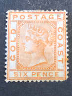 GOLD COAST.  SG 8   6d Orange. CV £325 - Costa De Oro (...-1957)
