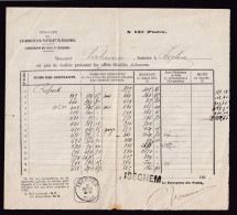 DDFF 812 -- Document Du Percepteur Des Postes à ISEGHEM - Griffe + Cachet 1888- Effets à Protester Par Huissier Verhamme - Zonder Portkosten