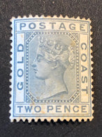 GOLD COAST.  SG 13   2d. Grey. MH* CV £50 - Costa D'Oro (...-1957)