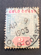 GOLD COAST.  SG 32 2s Green And Carmine CV £45 - Gold Coast (...-1957)