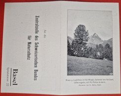 Entier Postal Suisse Timbré Sur Commande (vers 1910) Protection Nature, Montagne - Environment & Climate Protection