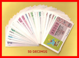 AÑO 1981 COMPLETO LOTERÍA NACIONAL ESPAÑA, SÁBADOS, TODOS LOS DECIMOS DEL AÑO - Billets De Loterie