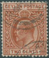 Ceylon 1903 SG265 2c Red-brown KEVII Crown CA Wmk FU (amd) - Sri Lanka (Ceilán) (1948-...)