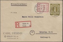 Strausberg 36B Wiederaufbau Rot Mit 937 Auf R-Brief BERLIN 14.6.46 - Lettres & Documents