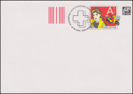 Schweiz Umschlag U 33A Dauerausgabe A-Post 1,00 CHF 2006, ESSt Bern 7.3.2006 - Entiers Postaux