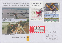 S-R-Z Hochwasserhilfe Sonderumschlag Der Post ESSt Frankfurt/Oder 19.8.1997 - R- & V- Labels