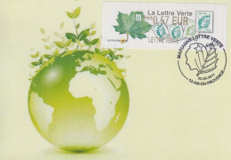 Carte   FRANCE   Vignette  LISA    MARIANNE  LETTRE  VERTE     AIX  EN  PROVENCE   2011 - 2010-... Abgebildete Automatenmarke